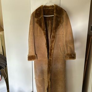 2000s Brandon Thomas full length suede penny lane coat